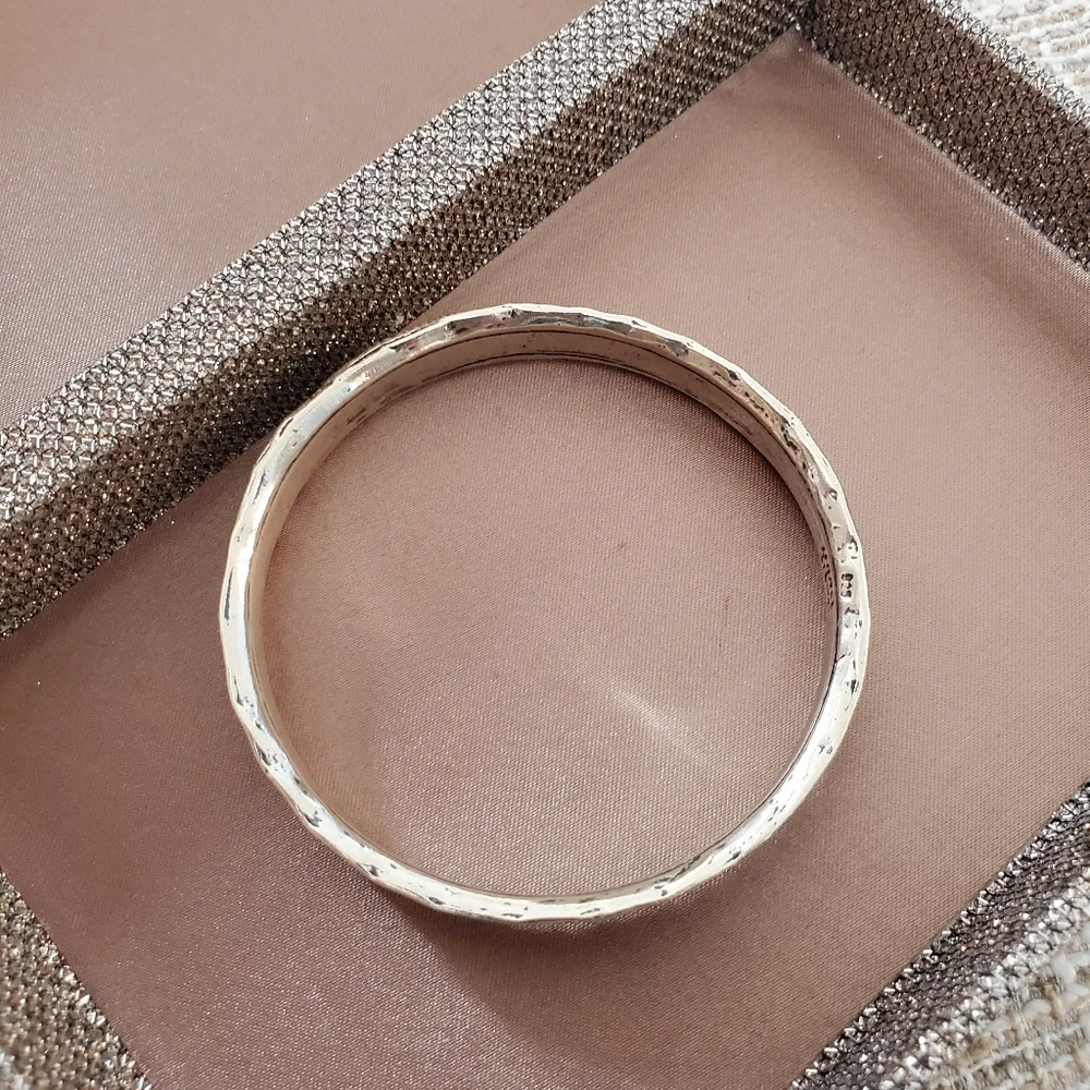 Isreal Sterling Silver Bangle - Picture 5 of 8